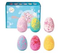 Bolla da Bagno Fatta a Mano - 6 Pezzi Schiuma Rinfrescante con Dinosauro Giocattolo,Palla Effervescente da Bagno,Regalo per Festa Compleanno Famiglia Bambini