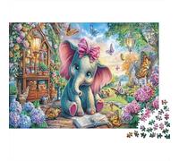 Bolla Elefante Puzzle DIY Da 1000 Pezzi, Per Adulti Di Tutte Le Età, Carta Riciclata Resistente, Regalo Di Natale Festivo, Gioco Cerebrale 70x50cm/1000pcs