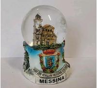 BOLLA NEVE SNOWBALL BOULE NEIGE SOUVENIR MESSINA SICILIA