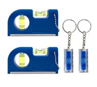 Bolla tascabile con base magnetica per allineamento preciso, per mini strumento di livellamento dello spirito per la casa fai da te, set da 45 mm rosso blu (4 pezzi)