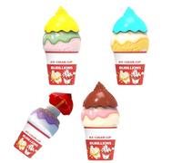 Bolle anti-perdite, giocattolo anti-perdite, a mano, 4 pezzi, forma di cono di ghiaccio con bagguetta, per ragazze, ragazzi, compleanno, casa, giardino, spiaggia, estate