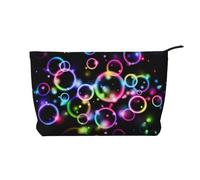 Bolle arcobaleno, Borsa per cosmetici in velluto a coste Borsa per il trucco Borsa da viaggio portatile