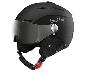 bollé Backline Visor Soft, Casco da Sci Unisex Adulto, Nero/Argento, 59-61 cm