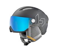 Bollé - Casco da sci con visiera integrata - V-Atmos Black Matte - Taglia 52-55 cm - Grigio