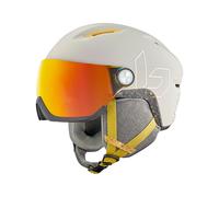 Bollé - Casco da sci con visiera integrata - V-Atmos Oatmeal Matte - Taglia 59-62 cm - Bianco