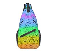 Bolle colorate Borsa a tracolla Crossbody Chest Daypack Fashion Rainbow Dots Zaino casual Borse a tracolla per donna Uomo