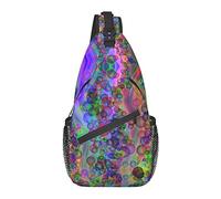 Bolle colorate Borsa a tracolla Crossbody Chest Daypack Fashion Rainbow Dots Zaino casual Borse a tracolla per donna Uomo