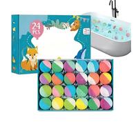 Bolle da Bagno Effervescenti - 24 Pezzi Colorato con Effervescenza,Regali Calze della Befana Palline da Bagno - per Ragazzi Ragazze Figli Figlie Amici Adolescenti