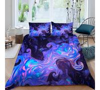 Bolle di onda blu Copripiumino Singolo 135x200 cm Arte astratta Stampa Set Copripiumino Microfibra Morbido Copripiumino Bambino con 1 Federe 50x75 cm (Dz2640)