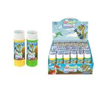 BOLLE DI SAPONE CONFEZIONE DA 36 PZ FLACONI 60 ML DINOSAURO PER GIOCO BAMBINI 80