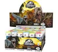 DULCOP - Pacco da 36 bolle Jurassic Parc/Jurassic World - Bolle di sapone - 60 ml - 047335PA - Multicolore - Plastica - Licenza ufficiale - Giocattolo per bambini - A partire dai 3 anni