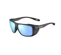 Bollé - Pathfinder, Black Matte, Occhiali da sole polarizzati Sky Blue, Categoria 3, M, Unisex