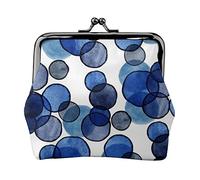 Bolle Portamonete in pelle da donna blu indaco, piccola custodia per spiccioli con chiusura a chiusura a scatto Portafoglio con fibbia per regalo ragazza