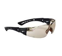 Bolle RUSH+ BSSI - Lente CSP PC - Trattamento PLATINUM, antigraffio e anti-appannamento - Rami bimateriale PC+TPR nero opaco