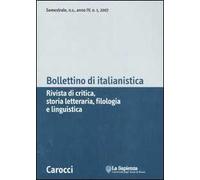 Bollettino di italianistica. Rivista di critica, storia letteraria, filologia e linguistica (2007). Vol. 1
