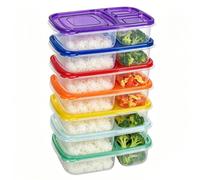 Bollisate Contenitori per la Preparazione dei Pasti,Portavivande A 3 Scomparti - Contenitore ermetico per cibo - Per Casa Ufficio Campeggio Picnic Ristorante Frigorifero Microonde Lavastoviglie