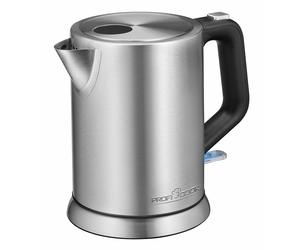 Bollitore 1 Litro ProfiCook in Acciao Inox Con Indicatore Livello Acqua Esterno