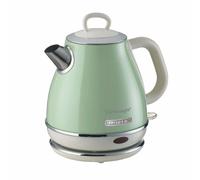 Ariete 2868 Bollitore Elettrico Vintage 1 Litro - Infusi, Tè e Tisane - Autospegnimento - Acciaio Inox - 1 Litro - 1600 Watt - Verde
