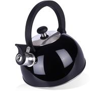Bollitore a fischio, in acciaio, nero, 1,5 l