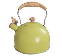Bollitore a forma di fischio, stile vintage, bollitore a The in acciaio inossidabile, decorazione bollitore sul fornello con impugnatura comoda e fischietto potente, caldaia ad acqua da 2,5 l