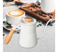 Bollitore a goccia con manico in legno Moka espresso con beccuccio lungo