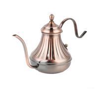 Bollitore a mano in acciaio inox color bronzo per versare sopra la caffettiera da 650 ml e 900 ml, con beccuccio stretto per una preparazione accurata, flusso d'acqua controllato e aroma migliorato