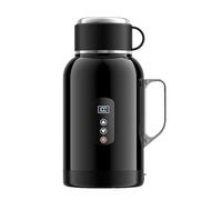 Bollitore 'acqua calda per auto, portatile da viaggio per viaggi quotidiani su strada, in acciaio da 1500 ml, con pentola riscaldante, uso 12 V e 24 V, coperchio resistente alle fuoriuscite