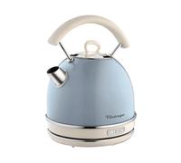 Ariete 2877 Bollitore elettrico 1,7 Litri di Design - Infusi, tè e tisane - Autospegnimento - 2000 Watt - Acciaio Inox - Linea Vintage - Celeste