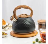 Bollitore bollente con fischietto in acciaio inossidabile da 3 litri Utensili da cucina Modello a martello Bollitore sonoro Manico resistente al calore Fornelli a induzione a gas kahki