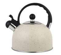 Bollitore con fischietto for fornello, bollitore in acciaio inossidabile da 2,5 l manico antiscottatura Bollitore a Bollitura Rapida(Wit)