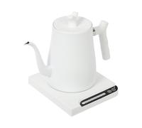 Bollitore con regolazione della temperatura, collo di cigno, 1 l, 1000 W, in acciaio inox, per caffè e tè, a collo di cigno, 7 livelli di temperatura, vetro temperato, pannello di controllo touch