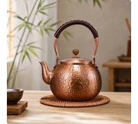 Bollitore da 1500 Ml in Rame Decorativo Teiera con Manico Isolato Tradizionale