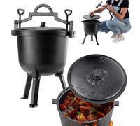 Bollitore da caccia KADAX, pentola in ghisa con piedi, forno olandese per...