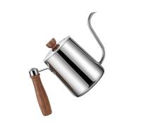 Bollitore da caffè a mano da 600 ml con scala, colore, B | Teiere da 600 ml con manico in legno per una precisa infusione a goccia, per migliorare il sapore, impugnatura ergonomica in