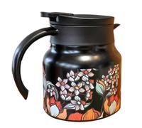 Bollitore da caffè con motivo floreale, teiera in acciaio, bollitore per acqua isolato, caffettiera vintage, distributore di acqua e bevande per cucina, soggiorno