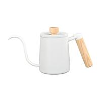 Bollitore da caffè in acciaio antiruggine a collo d'oca delicato con coperchio, facile da usare per la produzione di birra in casa e in viaggio versando sopra il bollitore con copertura a prova