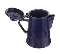 Bollitore da Caffè in Smalto 1,2 l Manico ad Anello | Nucleo in Ferro Ispessito, Beccuccio Mirato e Finitura Blu Puntinata, per Latte e Acqua Calda