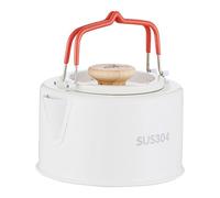 Bollitore da campeggio, 1100 ml, portatile, in acciaio , teiera da campeggio con manico antiscottatura, per caffè, falò, picnic, all'aperto