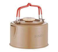 Bollitore da campeggio, bollitore da campeggio, bollitore da tè da 1100 ml, per teiera da campeggio | Caldaia ad acqua da campeggio con manico resistente al calore, teiera sul fornello