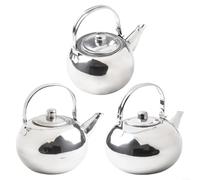 Bollitore da campeggio in acciaio inox con filtro integrato e manico resistente al calore per un uso sicuro sul piano cottura, adatto per preparare caffè e tè (16 cm)