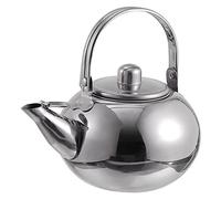 Bollitore da cucina in acciaio inox spesso, bollitore da tè portatile con schermo filtrante, per cucina, fischietto, bollitore (argento, 1,3 L)