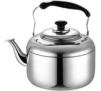 Bollitore da tè a fischio da campeggio bollitore da tè per fornello da campeggio bollitore da campeggio bollitore in acciaio inox con manico anti-scottatura Teakettle in acciaio inossidabile (colore
