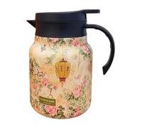 Bollitore da tè floreale vintage - bollitore multifunzionale in acciaio smaltato, per preparare il tuo tè preferito | Aggiungi un tocco affascinante alla tua cucina, design elegante e retrò