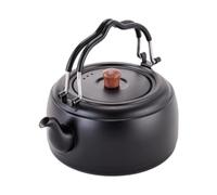 Bollitore da tè in acciaio inox da 1 l, a fuoco aperto, grande capacità, bollitore per acqua, per piano cottura da campeggio, picnic, escursionismo, colore argento