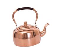Bollitore da tè in rame, ergonomico, fatto a mano, per fornelli da campeggio e a gas