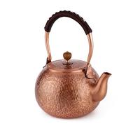 Bollitore da tè in rame, stile vintage martellato, fatto a mano, con fori per filtro, in rame massiccio, per la casa e il ristorante