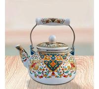 Bollitore da tè intamello, pentola di smalto floreale, robusto bollitore ad