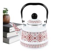 Bollitore da tè per fornello | Smaltato in stile vintage da 2,5 litri, elegante bollitore per fornello, per la casa, cucina, camera da letto, appartamento, pic-nic, campeggio, giardino veranda patio