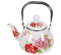 Bollitore da Tè Smaltato con Motivo Floreale Teiera Decorativa per Piano Cottura Perfetta per Infusi Acqua Calda Design Magico Elegante