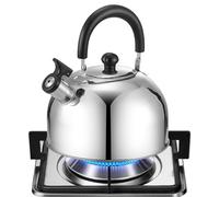 Bollitore da tè sul fornello, bollitore da tè con fischio, teiera in acciaio inox per piano cottura, bollitore per acqua, bollitore da campeggio, bollitore da escursionismo, bollitore da tè a fischio